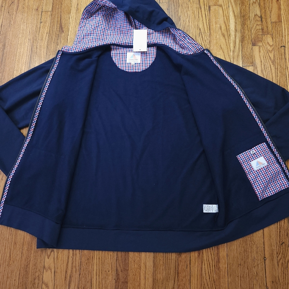Coastal Crew Mens Hoodie Full Zip Size XXL Blue NEW - Picture 5 of 7
